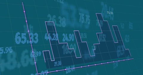 Financial Data Processing with Digital Analysis Graphs - Download Free Stock Images Pikwizard.com
