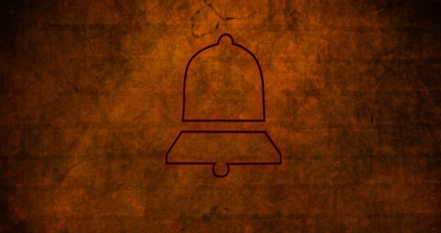 Digital Notification Bell Icon on Grunge Background - Download Free Stock Images Pikwizard.com