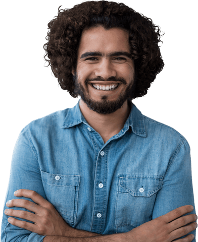 Smiling Young Man with Transparent Background