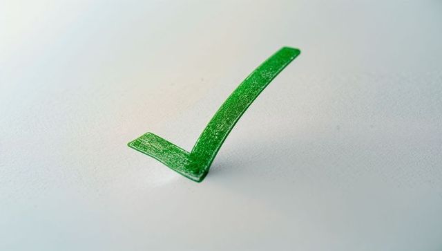Green checkmark symbolizing success and validation