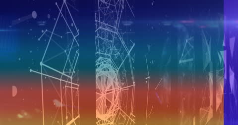 Abstract Geometric Moving Shapes on Gradient Background