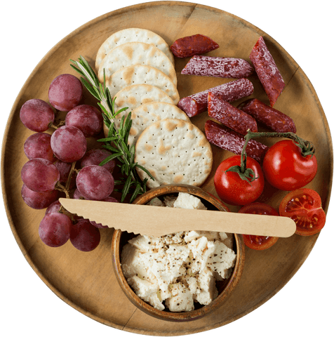 transparent wood platter with cheese, crackers and fresh fruits - Download Free Stock Videos Pikwizard.com