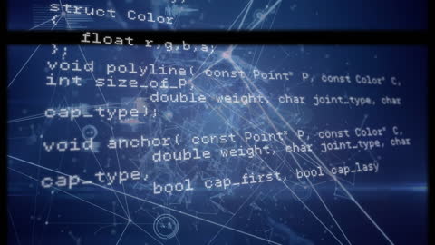Digital Data Processing Over Network Connections on Blue Background