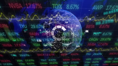 Global Financial Data Animation with Network Connections