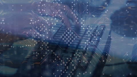 Digital Security Lock and Data Processing Network Concept