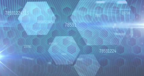 Digital Data Processing on Hexagonal Tech Background - Download Free Stock Images Pikwizard.com
