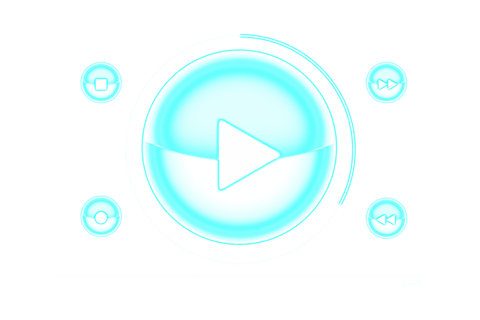 transparent digital play icon with interactive buttons overlay - Download Free Stock Videos Pikwizard.com