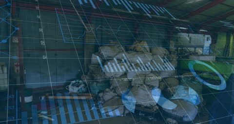 Financial Data Visualization Over Recyclable Material Site