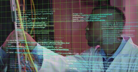 Data Processing Scientist Analyzing Code in Server Room - Download Free Stock Images Pikwizard.com