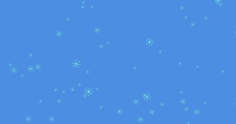 Falling Snowflakes on Bright Blue Background - Download Free Stock Images Pikwizard.com