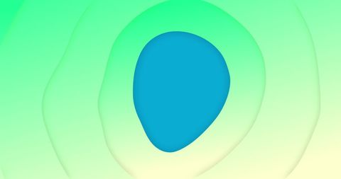 Abstract Blue Hole on Wavy Green Background