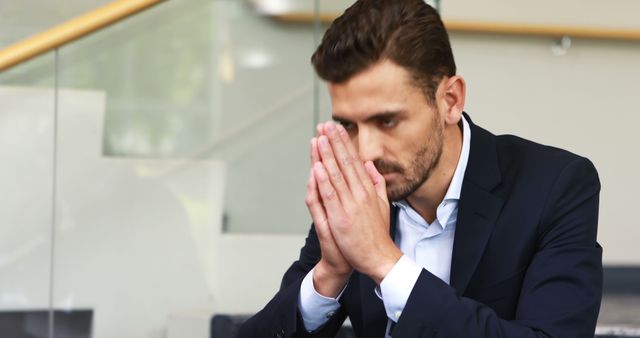 Thoughtful Businessman in Formal Suit Facing Challenges - Download Free Stock Images Pikwizard.com