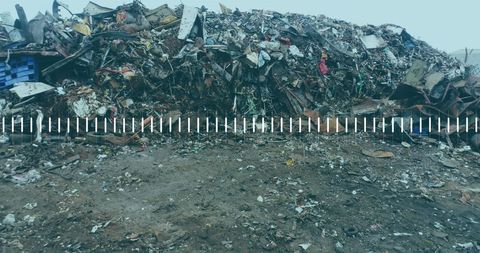 Digital Data Interface over Industrial Recycling Waste - Download Free Stock Images Pikwizard.com