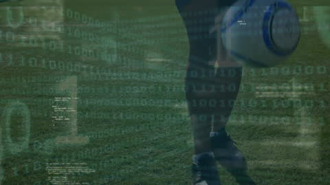 Digital Interface Overlay on Soccer Scene