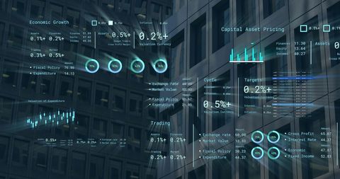 Financial Data Processing in Urban Environment Concept - Download Free Stock Images Pikwizard.com