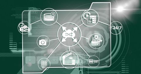 Data Processing and Technology Network Concept Design - Download Free Stock Images Pikwizard.com