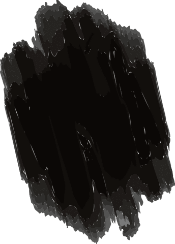 Abstract dark brush stroke splatter transparent background