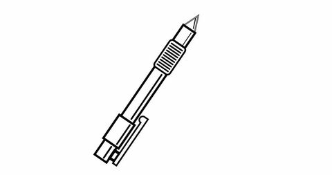 Illustrated Black Outlined Pen on White Background - Download Free Stock Images Pikwizard.com