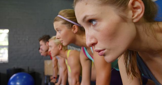 Group of Athletes in Intensive Workout Session - Download Free Stock Images Pikwizard.com