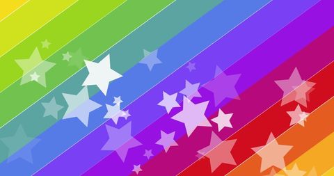 Vibrant Rainbow Stars on Diagonal Stripe Background - Download Free Stock Images Pikwizard.com