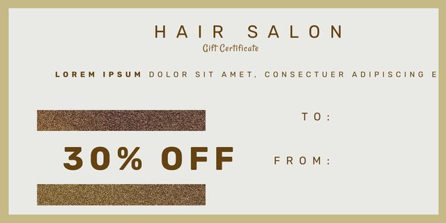 Hair Salon Gift Certificate Template for Loyalty Rewards and Holiday Promotions - Download Free Stock Templates Pikwizard.com