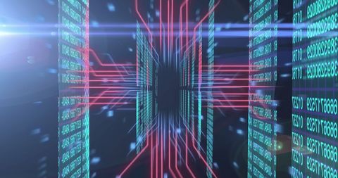 Advanced Data Streams in a Cutting-Edge Server Environment - Download Free Stock Images Pikwizard.com