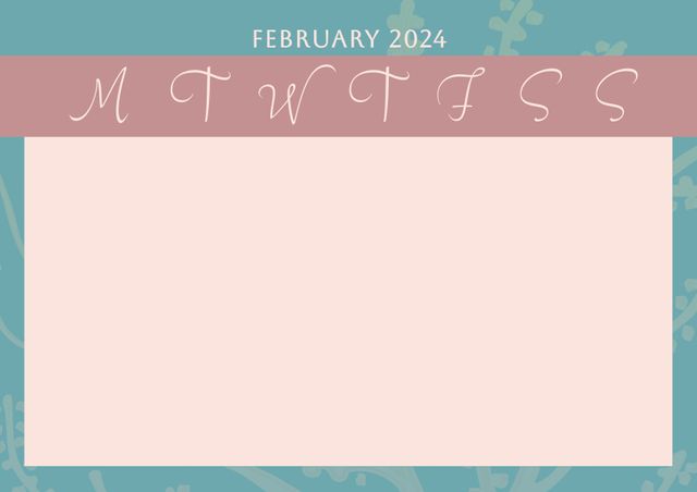 February 2024 Floral Calendar Template for Planning and Reminders - Download Free Stock Videos Pikwizard.com