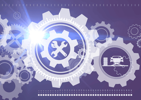 transparent gears and mechanic icons on purple digital interface - Download Free Stock Videos Pikwizard.com
