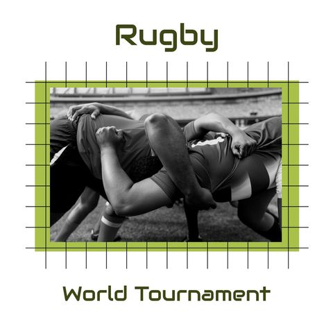 dynamic rugby scrum action in world tournament - Download Free Stock Templates Pikwizard.com