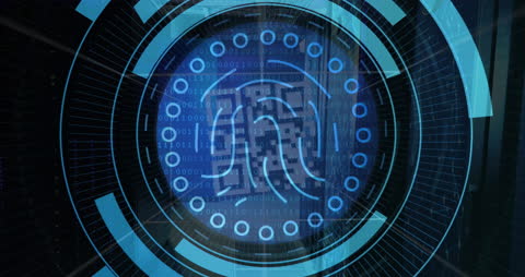 Global Data Security Animation with Digital Interface Elements