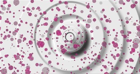 Abstract pink cells overlapping textured white background