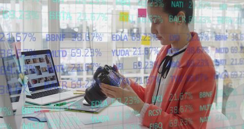 Digital photography meets stock trading in office environment