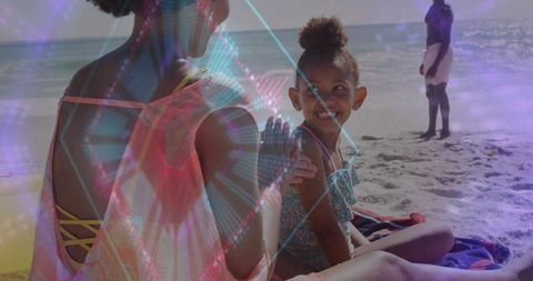 Family Enjoying Summer Beach Day Building Joyful Memories