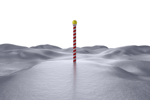 Transparent Winter Landscape with North Pole Landmark in Snow - Download Free Stock Videos Pikwizard.com
