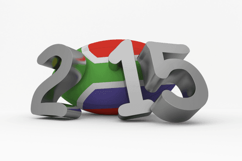 Rugby Ball with Year 215 on Transparent Background