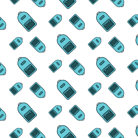 Seamless Blue School Bags Transparent Background Pattern - Download Free Stock Videos Pikwizard.com