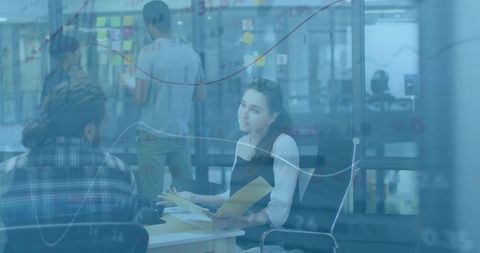 Professional Teamwork Brainstorming in Modern Office Environment