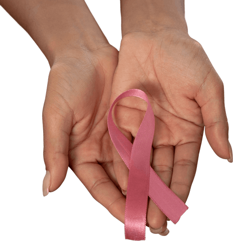 Transparent Hands Holding Pink Breast Cancer Awareness Ribbon - Download Free Stock Videos Pikwizard.com