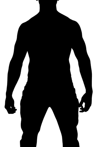 Silhouette sportsman illustration on transparent background