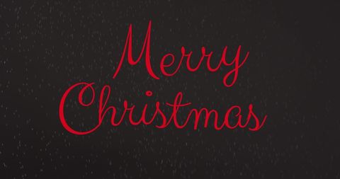 Merry Christmas Text with Falling Snowflakes - Download Free Stock Images Pikwizard.com