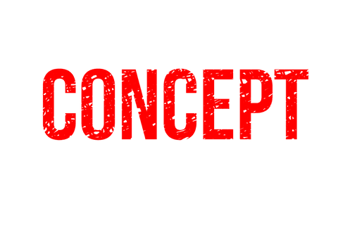 Red text concept on transparent background for creative design