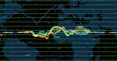Dynamic Global Financial Data Display with World Map - Download Free Stock Images Pikwizard.com
