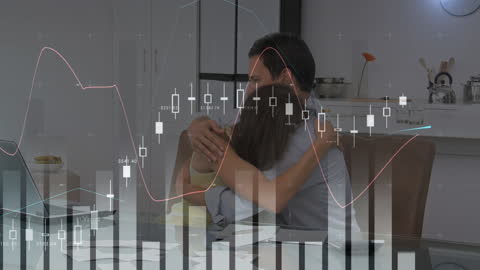 Financial Data Overlay on Family Embrace Background
