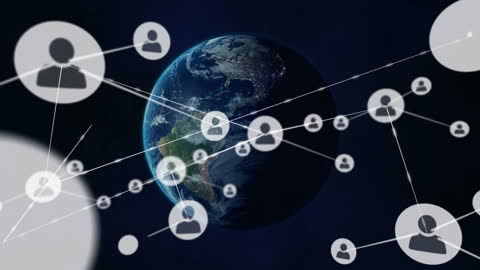 Global Networking Concept Showing Connected People Across World