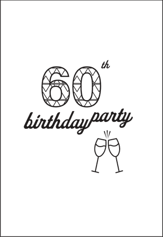 transparent 60th birthday party text with clinking glasses - Download Free Stock Videos Pikwizard.com