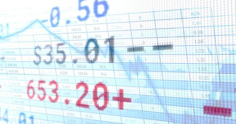 Dynamic Stock Market Display with Financial Data and Graphs - Download Free Stock Images Pikwizard.com