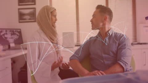 Doctor Discussing Genetics with Patient in Office Setting