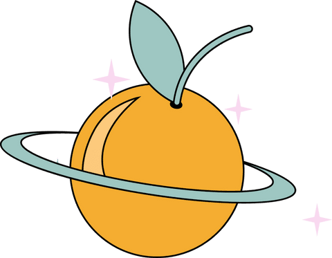 transparent orange planet with mint ring and leaves - Download Free Stock Videos Pikwizard.com