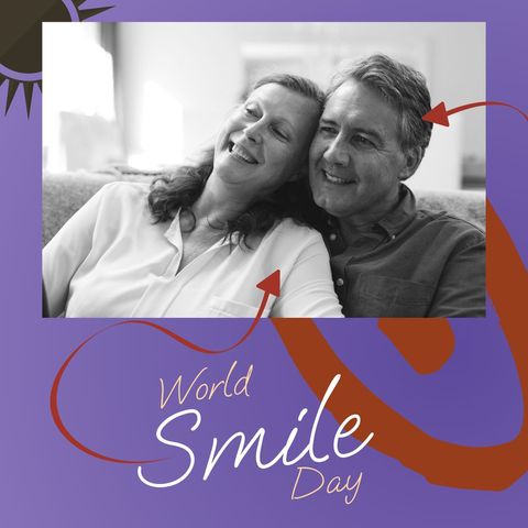 joyful couple celebrating world smile day with love - Download Free Stock Templates Pikwizard.com