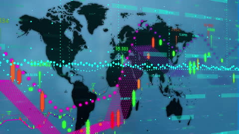 Global Financial Trading with Digital Graphs and World Map